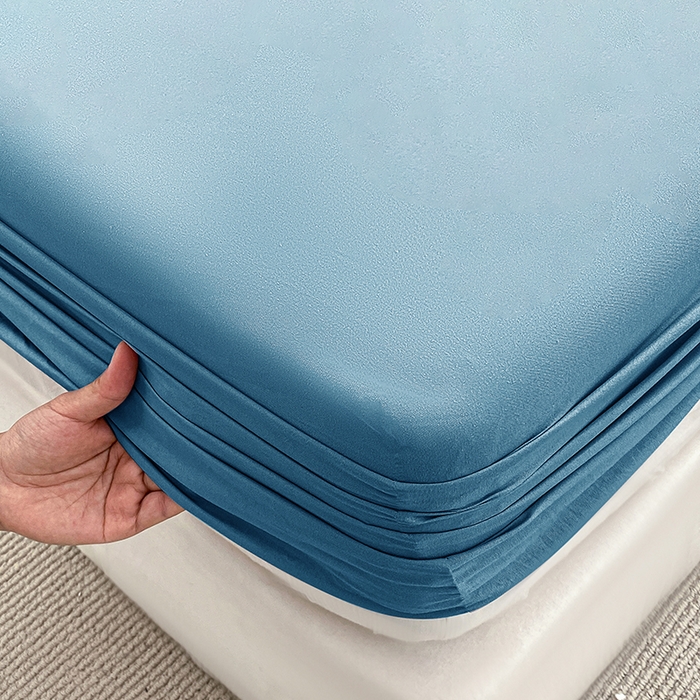 91家纺网 家纺一手货源 找家纺 恬澳家纺 2024新款外贸跨境电商亚马逊速卖通单床笠三件套欧美尺寸多多跨境平台TEMU SHEIN 深海蓝