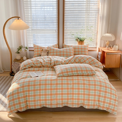 ab家纺 2024新款北欧风全棉水洗棉四件套 梵希-桔
