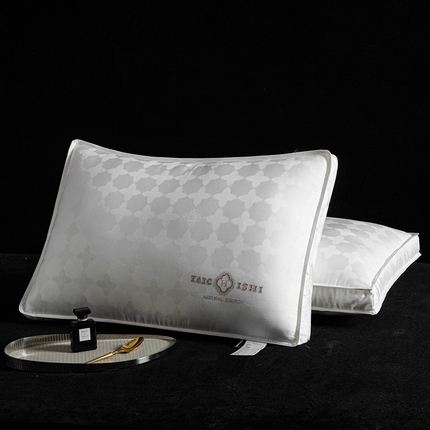 元元被芯 2024新款60s天丝超柔贡缎提花羽丝枕 白色