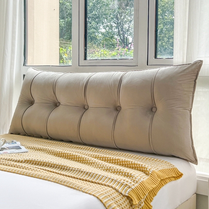 91家纺网 家纺一手货源 找家纺 碧尔家居 2025新款荷兰绒床头靠垫 咖色