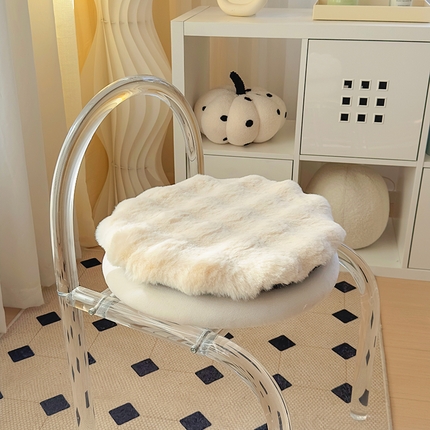 91家纺网 家纺一手货源 找家纺 （总）希诺家居 2024新款轻奢软糯兔毛坐垫记忆棉内芯可拆洗
