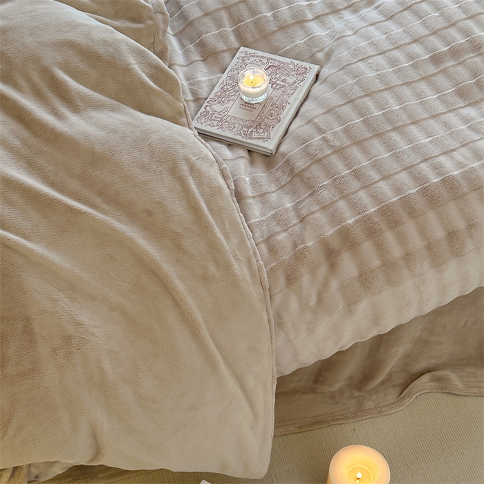 91家纺网 家纺一手货源 找家纺 时年家纺 2024新款云朵牛奶绒四件套（充值会员享优惠10元） 泡芙-奶茶咖