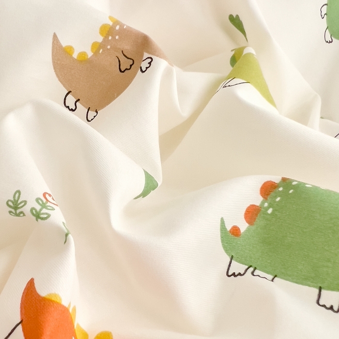 91家纺网 家纺一手货源 找家纺 DoDo 兜兜 2024新款全棉可爱软萌系列单品枕套 恐龙茶茶