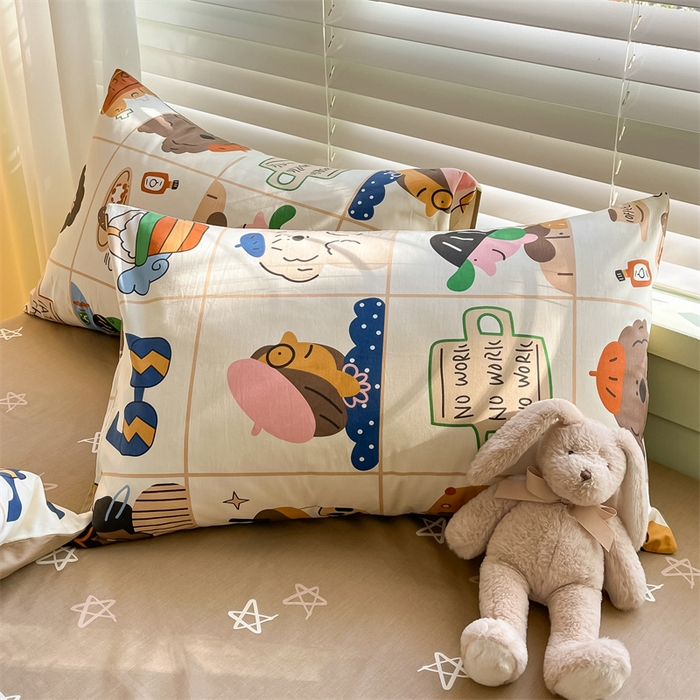 91家纺网 家纺一手货源 找家纺 曼之夏 2024新款13372全棉印花四件套 摩登生活