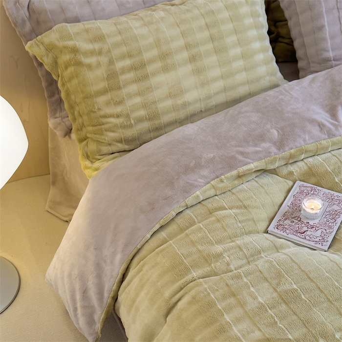 91家纺网 家纺一手货源 找家纺 时年家纺 2024新款云朵牛奶绒四件套（充值会员享优惠10元） 泡芙-抹茶绿