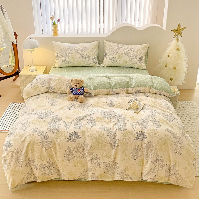 91家纺网 家纺一手货源 找家纺 珺柔家纺 2024新款40支13070全棉印花四件套 春华