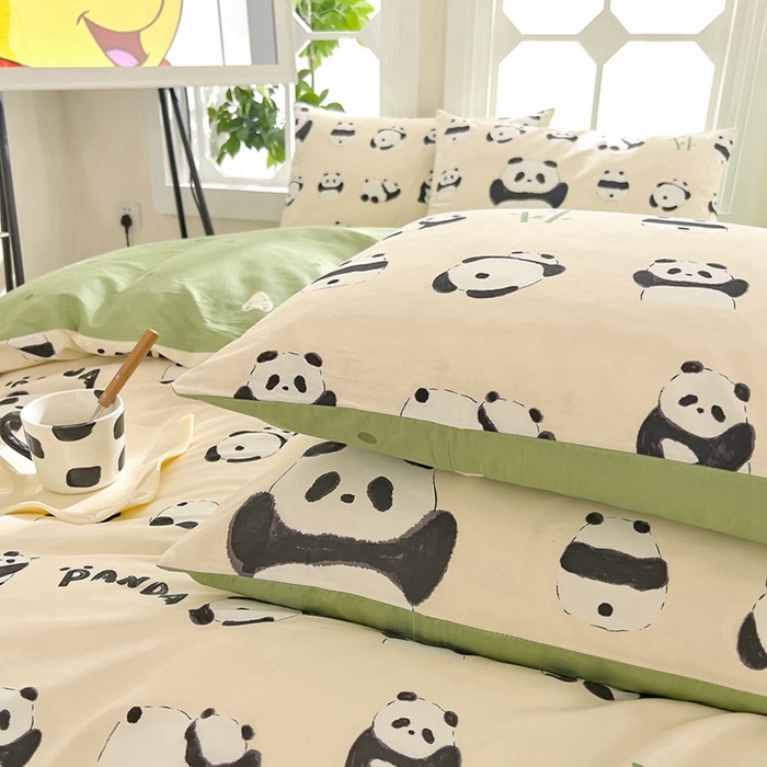 91家纺网 家纺一手货源 找家纺 DoDo 兜兜  2024新款全棉可爱软萌系列四件套 开心萌宝