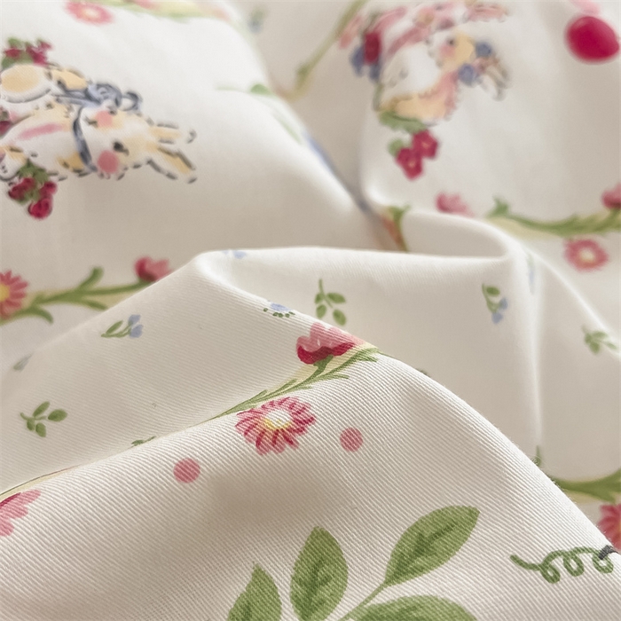 91家纺网 家纺一手货源 找家纺 曼之夏 2024新款13372全棉印花四件套 枝间梦