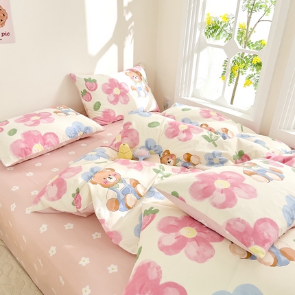 91家纺网 家纺一手货源 找家纺 （总）DoDo 兜兜  2024新款全棉可爱软萌系列四件套可定做定制