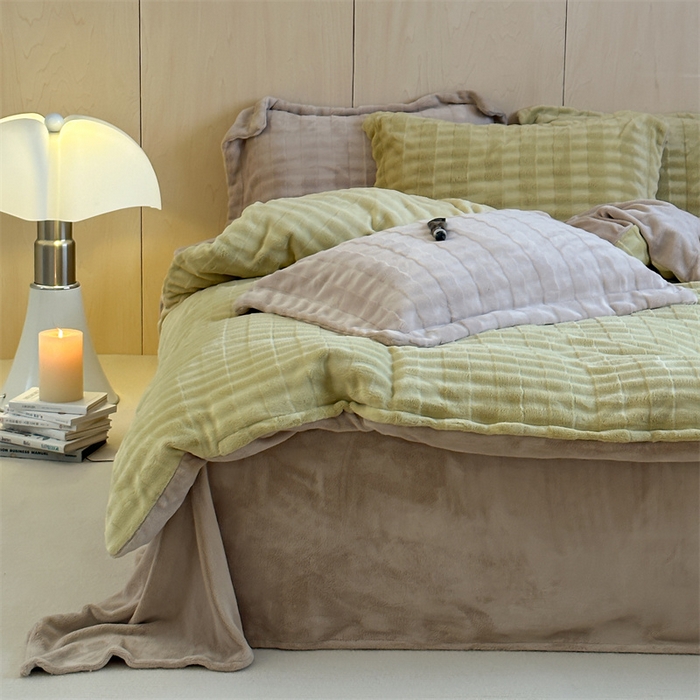 91家纺网 家纺一手货源 找家纺 时年家纺 2024新款云朵牛奶绒四件套（充值会员享优惠10元） 泡芙-抹茶绿