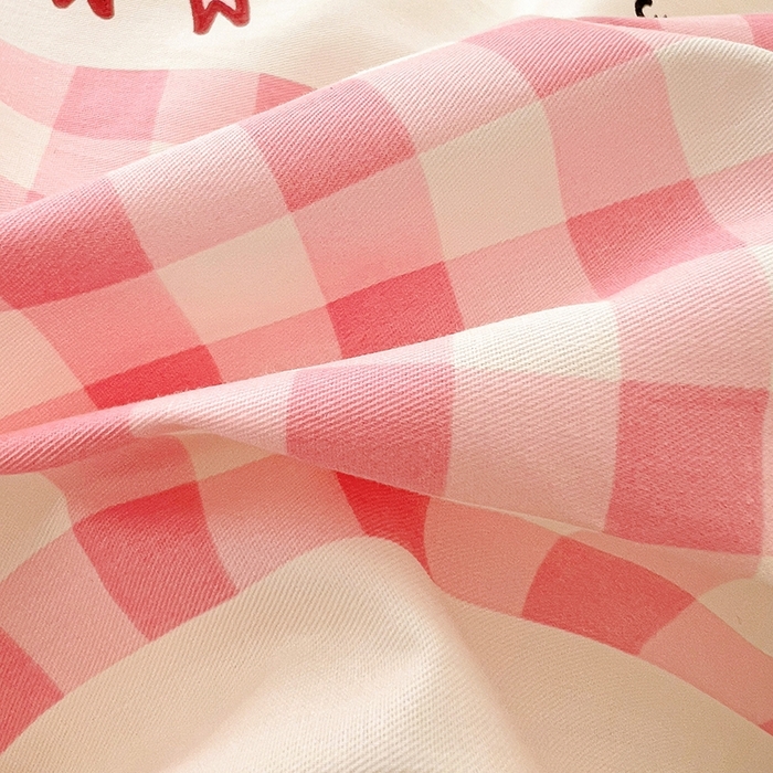 91家纺网 家纺一手货源 找家纺 珺柔家纺 2024新款40支13070全棉印花四件套 格子兔