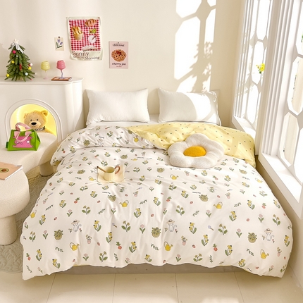 DoDo 兜兜 2024新款全棉可爱软萌系列单被套 猫咪不吃鱼