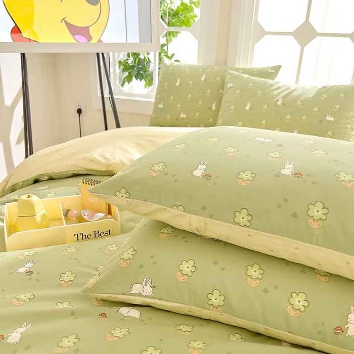 91家纺网 家纺一手货源 找家纺 DoDo 兜兜 2024新款全棉可爱软萌系列单被套 安格兔