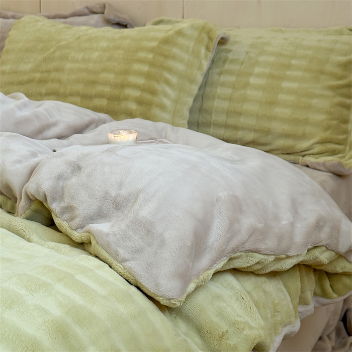 91家纺网 家纺一手货源 找家纺 时年家纺 2024新款云朵牛奶绒四件套（充值会员享优惠10元） 泡芙-抹茶绿