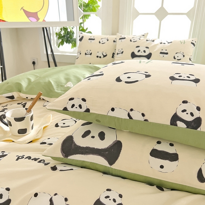 91家纺网 家纺一手货源 找家纺 DoDo 兜兜 2024新款全棉可爱软萌系列单床单 开心萌宝