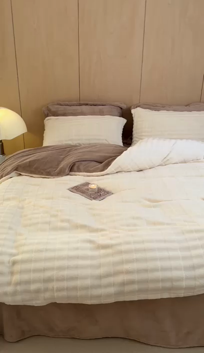 91家纺网 家纺一手货源 找家纺 （总）时年家纺 2024新款云朵牛奶绒四件套（充值会员享优惠10元）