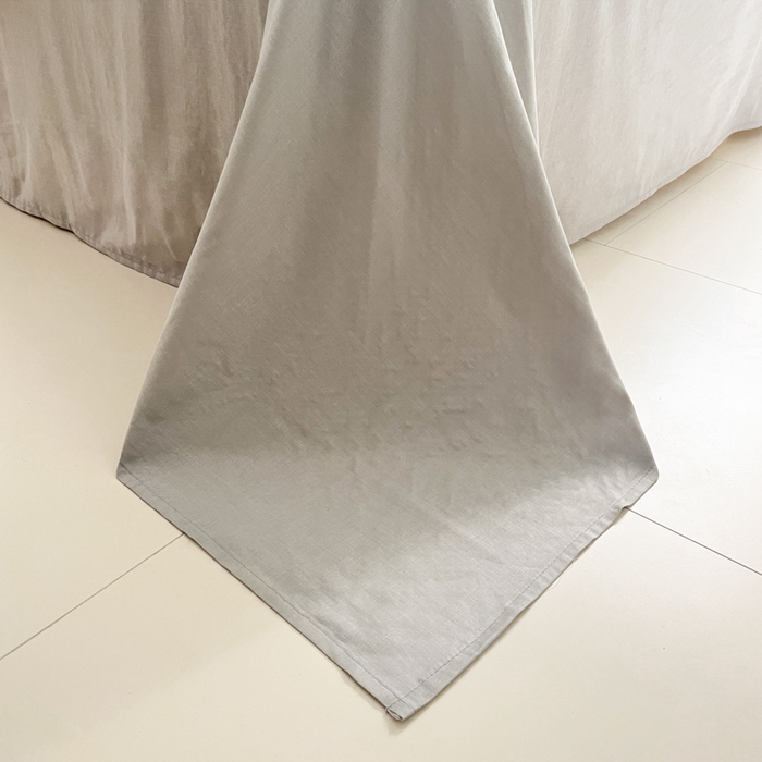 91家纺网 家纺一手货源 找家纺 ab家纺 2024新款全棉双层纱印花四件套 雅秀灰