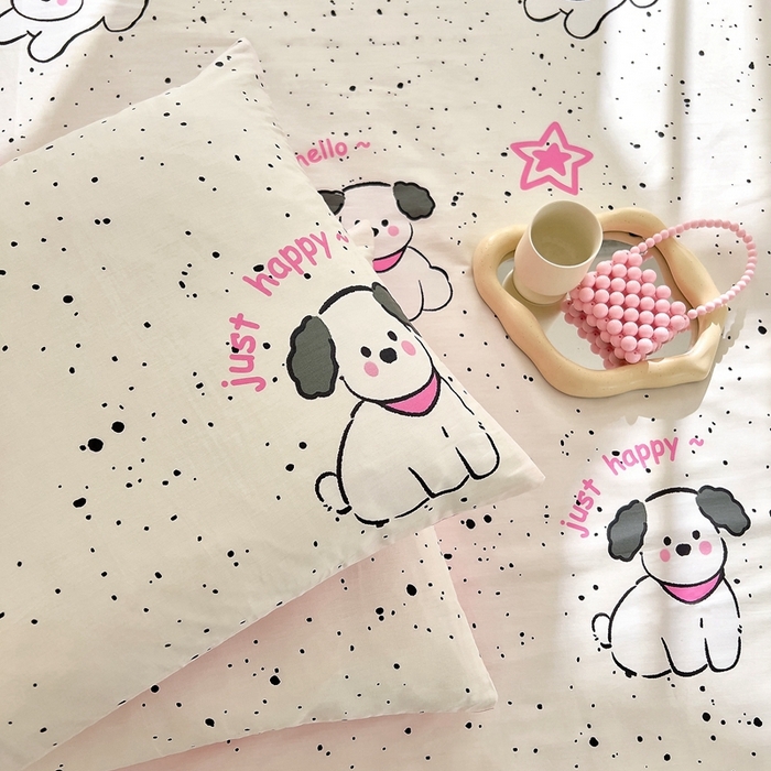 91家纺网 家纺一手货源 找家纺 DoDo 兜兜 2024新款全棉可爱软萌系列单品枕套 多巴胺小可爱