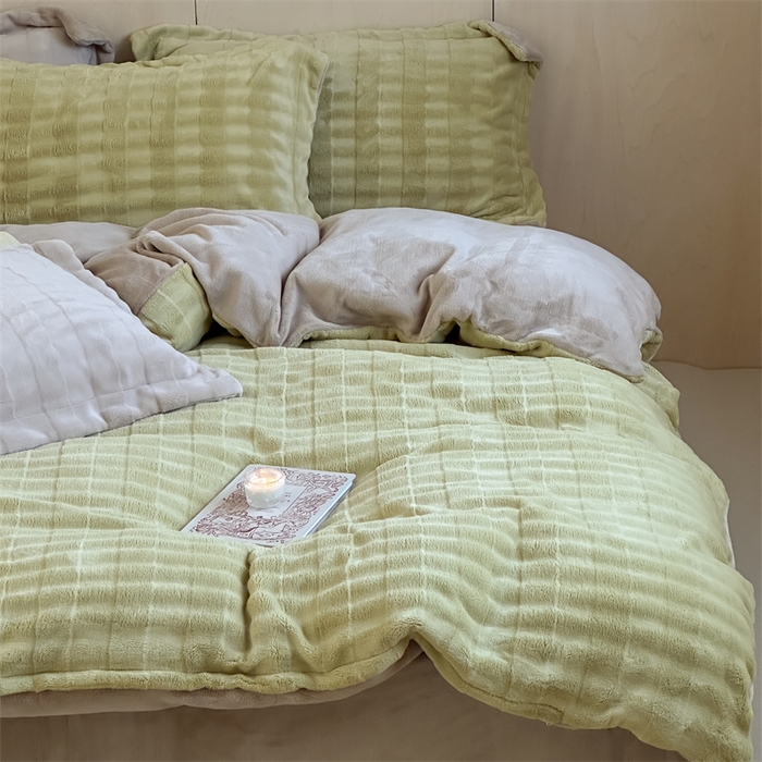 91家纺网 家纺一手货源 找家纺 时年家纺 2024新款云朵牛奶绒四件套（充值会员享优惠10元） 泡芙-抹茶绿