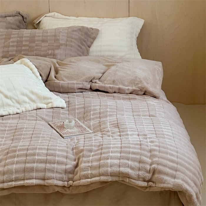 91家纺网 家纺一手货源 找家纺 时年家纺 2024新款云朵牛奶绒四件套（充值会员享优惠10元） 泡芙-奶茶咖