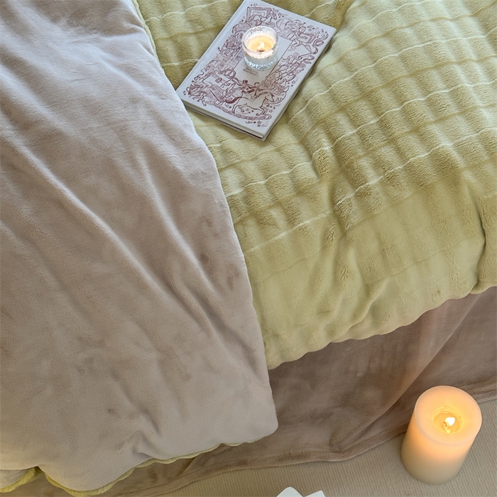 91家纺网 家纺一手货源 找家纺 时年家纺 2024新款云朵牛奶绒四件套（充值会员享优惠10元） 泡芙-抹茶绿