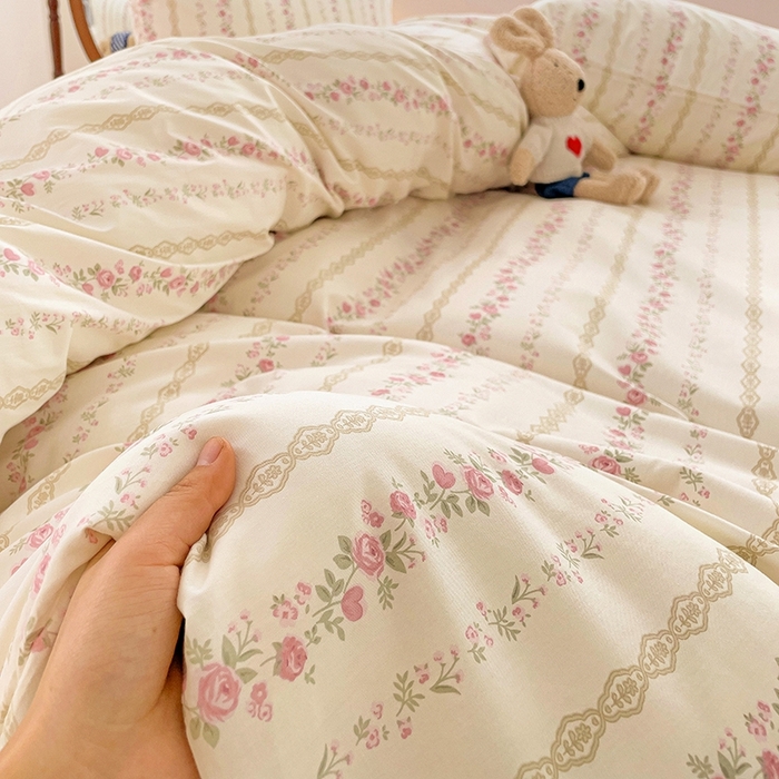 91家纺网 家纺一手货源 找家纺 珺柔家纺 2024新款40支13070全棉印花四件套 花海