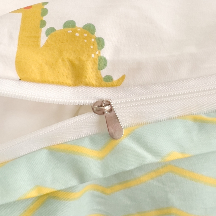 91家纺网 家纺一手货源 找家纺 DoDo 兜兜 2024新款全棉可爱软萌系列单品枕套 恐龙茶茶