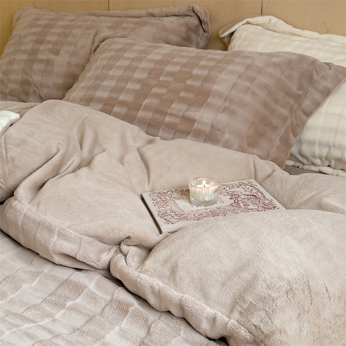 91家纺网 家纺一手货源 找家纺 时年家纺 2024新款云朵牛奶绒四件套（充值会员享优惠10元） 泡芙-奶茶咖