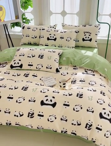 91家纺网 家纺一手货源 找家纺 DoDo 兜兜  2024新款全棉可爱软萌系列四件套 开心萌宝