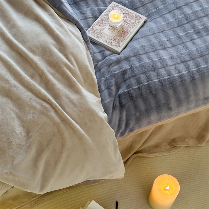 91家纺网 家纺一手货源 找家纺 时年家纺 2024新款云朵牛奶绒四件套（充值会员享优惠10元） 泡芙-积云灰