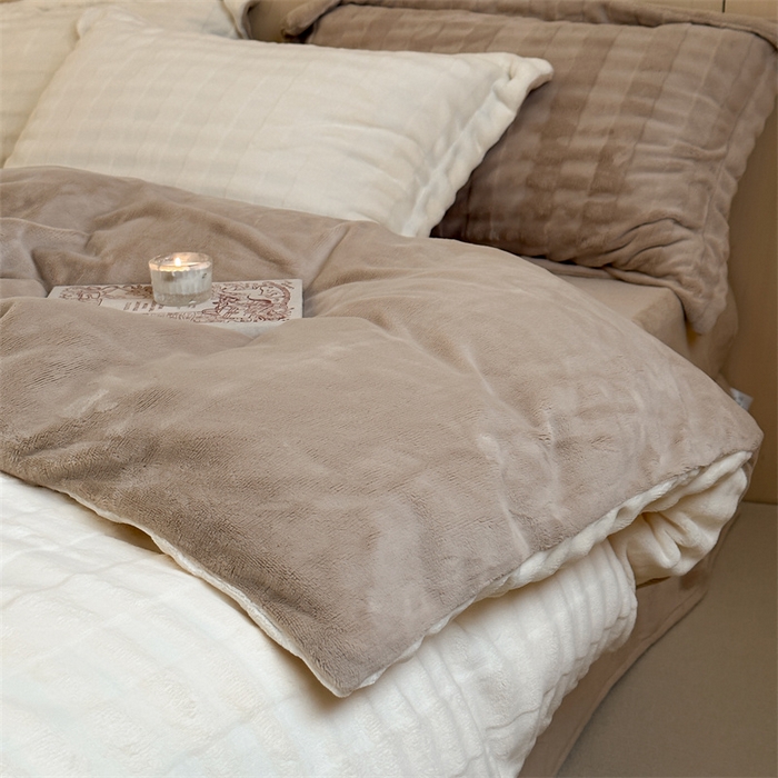 91家纺网 家纺一手货源 找家纺 （总）时年家纺 2024新款云朵牛奶绒四件套（充值会员享优惠10元）