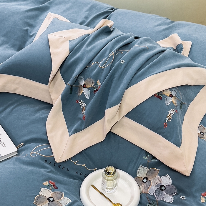 91家纺网 家纺一手货源 找家纺 （总）欧冠家纺 2024新款四季款锦棉绣花盛夏光年四件套