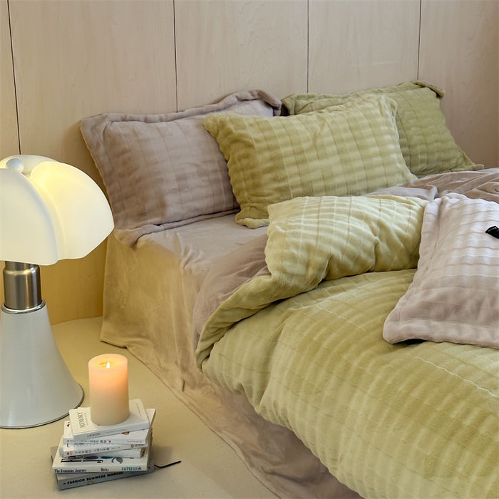 91家纺网 家纺一手货源 找家纺 时年家纺 2024新款云朵牛奶绒四件套（充值会员享优惠10元） 泡芙-抹茶绿