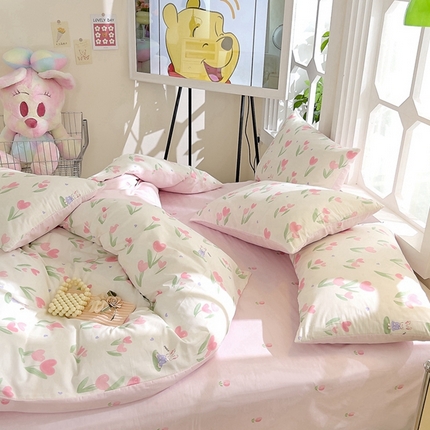 91家纺网 家纺一手货源 找家纺 （总）DoDo 兜兜  2024新款全棉可爱软萌系列四件套可定做定制