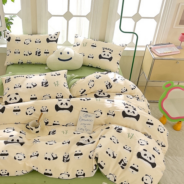 91家纺网 家纺一手货源 找家纺 DoDo 兜兜  2024新款全棉可爱软萌系列四件套 开心萌宝