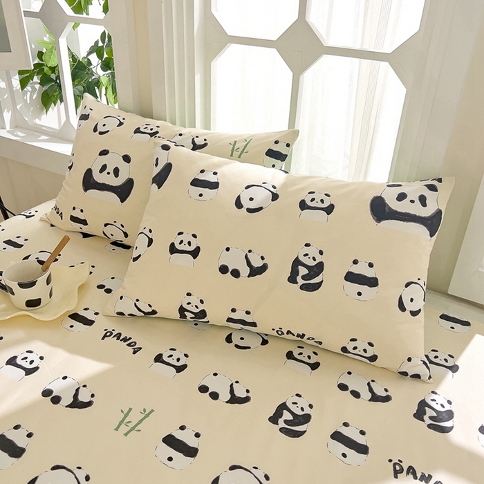 91家纺网 家纺一手货源 找家纺 DoDo 兜兜 2024新款全棉可爱软萌系列单床单 开心萌宝