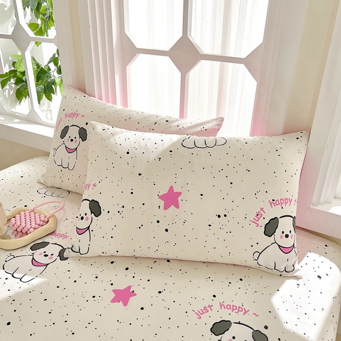 91家纺网 家纺一手货源 找家纺 DoDo 兜兜 2024新款全棉可爱软萌系列单品枕套 多巴胺小可爱