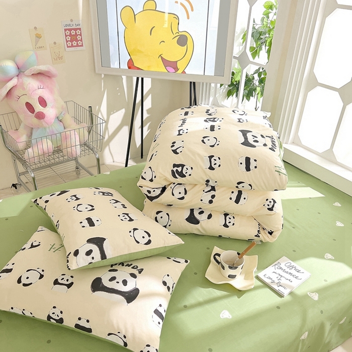 91家纺网 家纺一手货源 找家纺 DoDo 兜兜  2024新款全棉可爱软萌系列四件套 开心萌宝