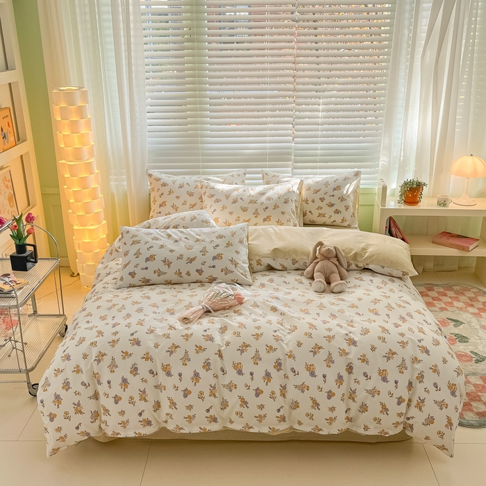 91家纺网 家纺一手货源 找家纺 曼之夏 2024新款13372全棉印花四件套 希柠