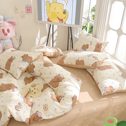 91家纺网 家纺一手货源 找家纺 （总）DoDo 兜兜  2024新款全棉可爱软萌系列四件套可定做定制