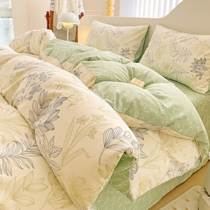 珺柔家纺 2024新款40支13070全棉印花四件套 春华