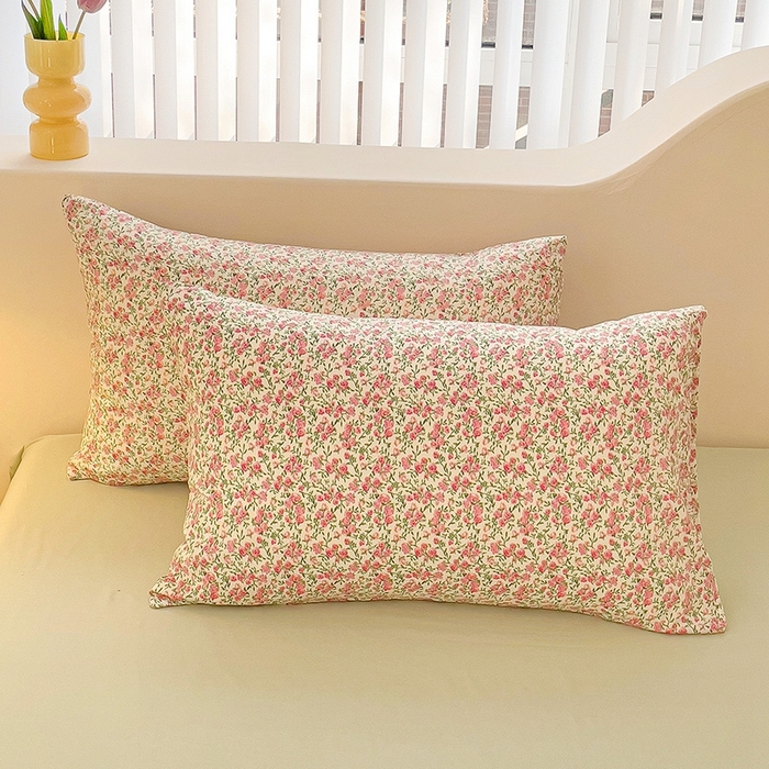 91家纺网 家纺一手货源 找家纺 珺柔家纺 2024新款40支13070全棉印花四件套 复古玫瑰