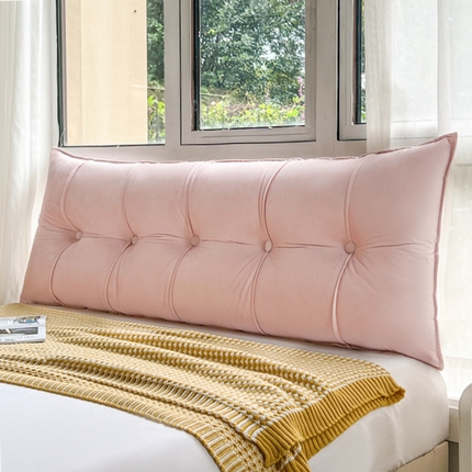 91家纺网 家纺一手货源 找家纺 碧尔家居 2025新款荷兰绒床头靠垫 粉色