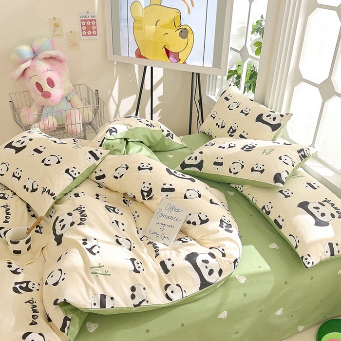 91家纺网 家纺一手货源 找家纺 DoDo 兜兜  2024新款全棉可爱软萌系列四件套 开心萌宝