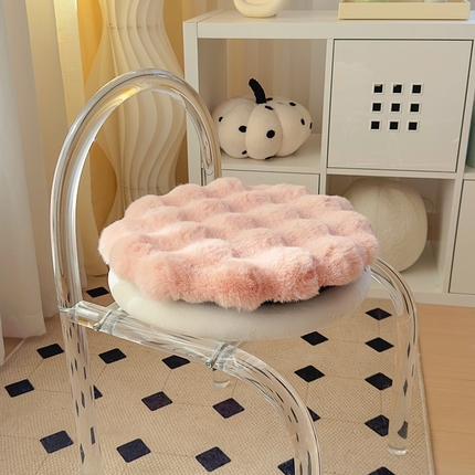 91家纺网 家纺一手货源 找家纺 （总）希诺家居 2024新款轻奢软糯兔毛坐垫记忆棉内芯可拆洗