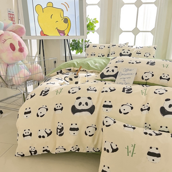 91家纺网 家纺一手货源 找家纺 DoDo 兜兜  2024新款全棉可爱软萌系列四件套 开心萌宝