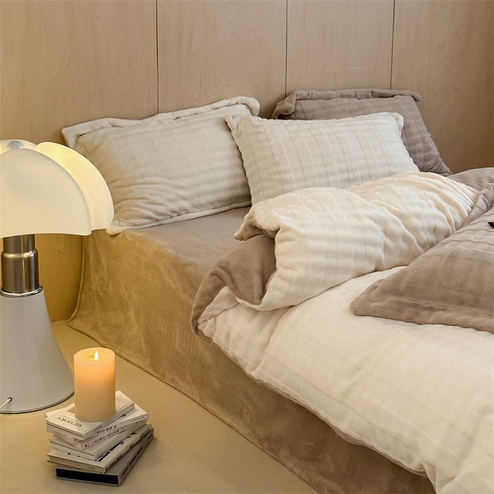 91家纺网 家纺一手货源 找家纺 （总）时年家纺 2024新款云朵牛奶绒四件套（充值会员享优惠10元）