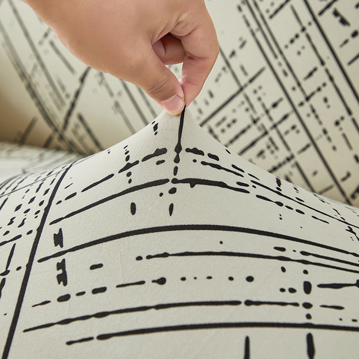 91家纺网 家纺一手货源 找家纺 （总）共鸣 2023新款牛奶丝印花系列沙发套（裙摆款）