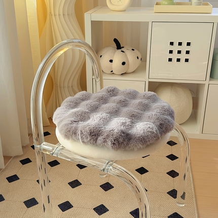 91家纺网 家纺一手货源 找家纺 （总）希诺家居 2024新款轻奢软糯兔毛坐垫记忆棉内芯可拆洗