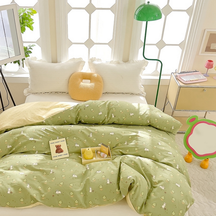 91家纺网 家纺一手货源 找家纺 DoDo 兜兜 2024新款全棉可爱软萌系列单被套 安格兔